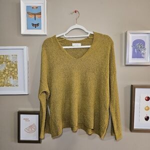Oak + Fort Retro Green Knit Sweater